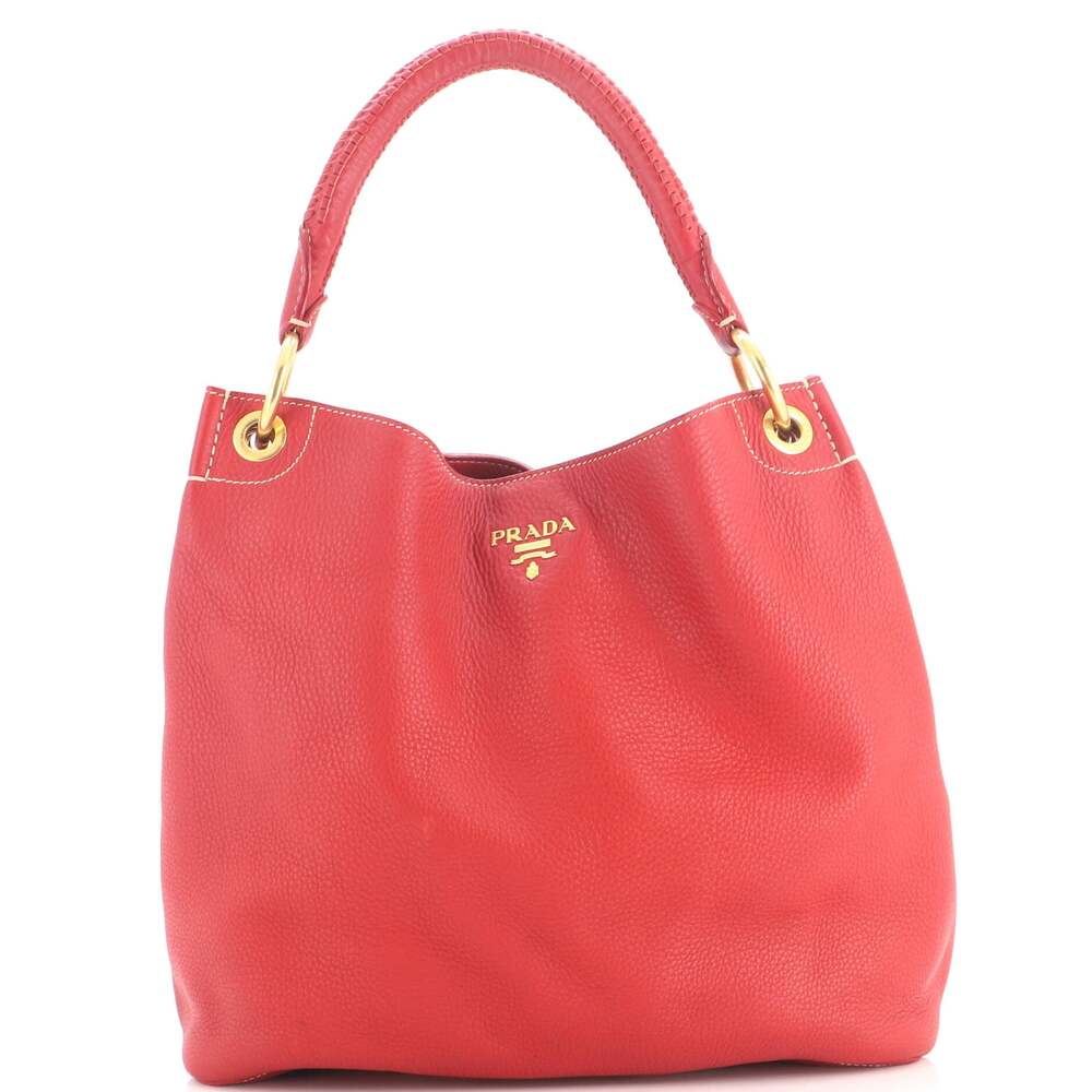 Prada Rolled Hobo Vitello Daino Large #330896P77B